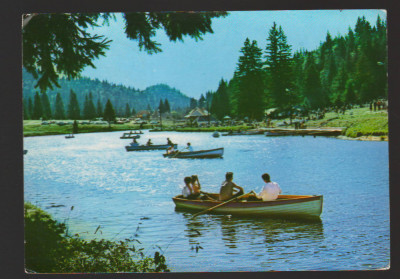 CPIB 21452 - CARTE POSTALA - POIANA BRASOV. LACUL, BARCA foto