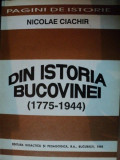 DIN ISTORIA BUCOVINEI,1775-1944-NICOLAE CIACHIR