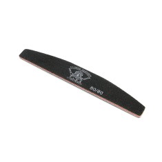 Pila unghii G11 Global Fashion, semiluna, neagra, granulatie 80/80 foto