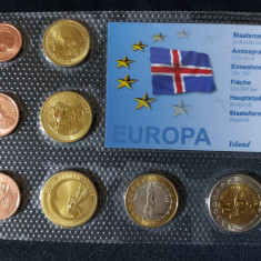 Set Euro - Probe - Islanda 2004 , 8 monede