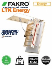 Scara modulara din lemn, model LTK Energy Fakro foto
