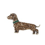 Brosa cu cristale Teckel