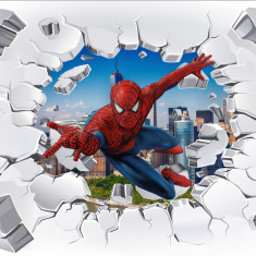Fototapet de perete autoadeziv si lavabil Spider Man in actiune, 200 x 255 cm