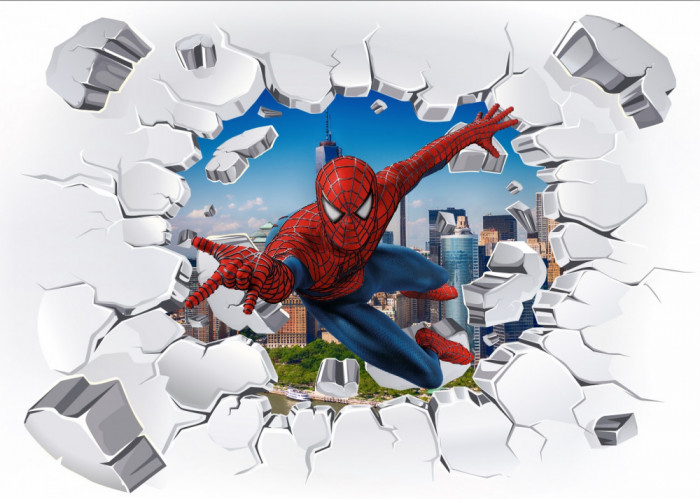 Fototapet autocolant Spider Man in actiune, 150 x 205 cm