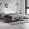 vidaXL Cadru de pat, gri sonoma, 135x190 cm, lemn prelucrat