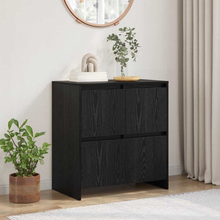 Bufet Stejar negru 70 x 41 x 75 cm Lemn compozit