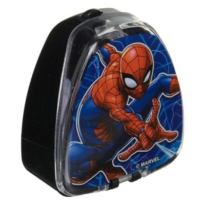 Ascuțitoare Triplă din Plastic Spiderman &amp;ndash; 6 cm, Cu Recipient, Design Marvel foto