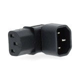 Conector alimentare IEC-320-C13 - IEC-320-C14 cotit 90 Nedis CEGB1190BK