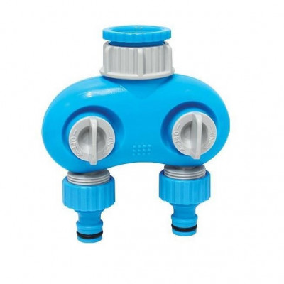 Adaptor robinet filet interior, 2 directii, ABS, albastru, 1&amp;quot;, 3/4&amp;quot;, Aquacraft foto
