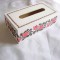 Cutie de lemn cu design de trandafiri rosii, cutie cu motive populare 29499