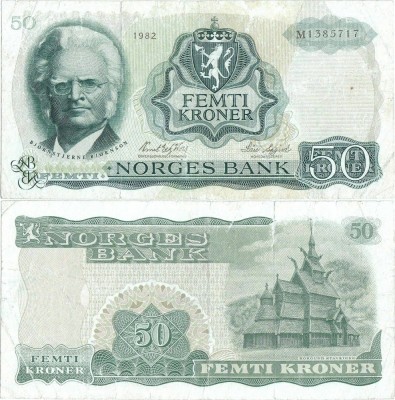 1982, 50 kroner (P-37d.7) - Norvegia! foto