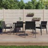 VidaXL Set mobilier de grădină cu perne, 5 piese, poliratan și oțel