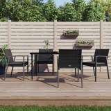 vidaXL Set mobilier de grădină cu perne, 5 piese, poliratan și oțel