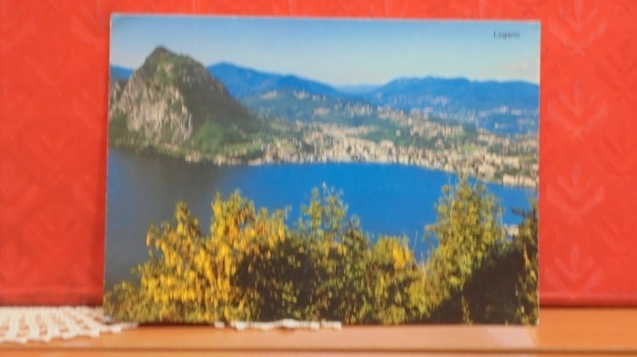 ELVETIA - LACUL LUGANO CU IMPREJURIMILE - NECIRCULATA.