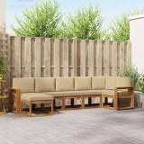 Cumpara ieftin Set de canapele de exterior 7 buc. 7-Locuri Natural si Bej