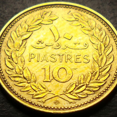 Moneda exotica 10 PIASTRES - LIBAN, anul 1970 * cod 3939