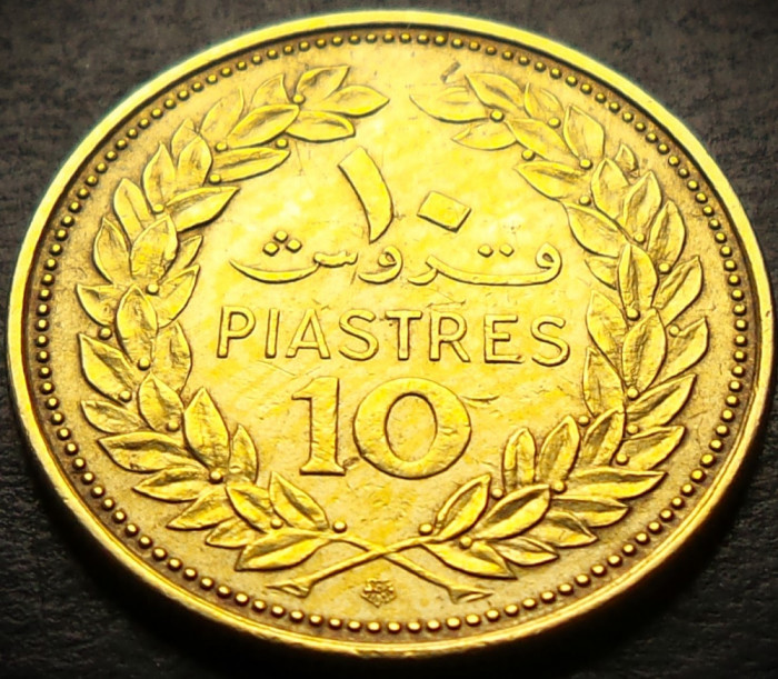 Moneda exotica 10 PIASTRES - LIBAN, anul 1970 * cod 3939