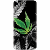Husa silicon pentru Apple Iphone 5c, Trippy Pot Leaf Green