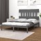 vidaXL Cadru de pat, gri, 200x200 cm, lemn masiv 3104760
