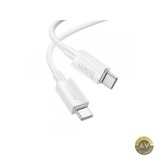 Cablu Date si Incarcare USB-C - USB-C HOCO X107 60W 1m Alb