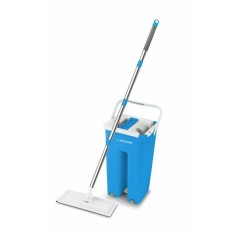 Set mop+galeata Esperanza Perfect Clean 002 EHS004 125cm cap mobil microfibra Alb/Albastru