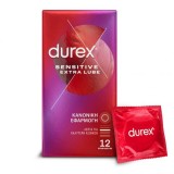 Cumpara ieftin Prezervative Durex Sensitive Extra Lube Thin, 12 bucăți
