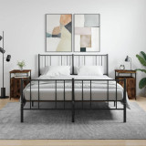 VidaXL Noptiere, 2 buc., stejar fumuriu, 40x42x60 cm, lemn prelucrat