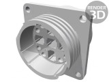 Soclu tată PIN 13 fără contacte CPC Series 4, TE Connectivity