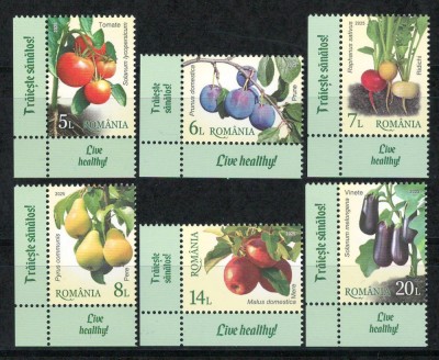 Romania 2025 - LP 2498 - Traieste sanatos, fructe, legume foto