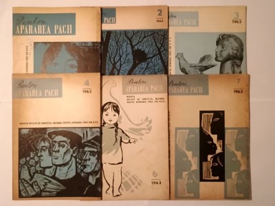 Revista Pentru apărarea păcii nr. 1, 2, 3, 4, 6, 7, 8 / 1963 (7 numere) foto