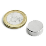 Magnet neodim disc &Oslash;15&amp;#215;5 mm, putere 4,5 kg, N42