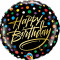 Balon Folie 45 Happy Birthday Dots - Qualatex 57295