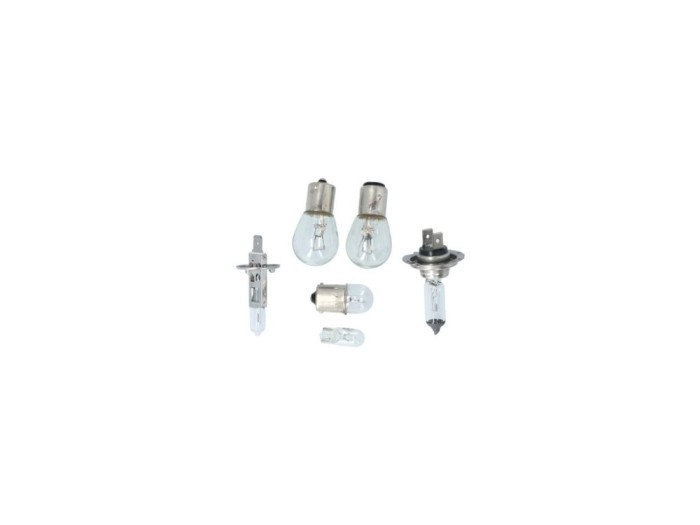 Trusa becuri auto si sigurante Carpoint cu bec halogen H1 si H7 12V 55W , 7 becuri + 2 sigurante
