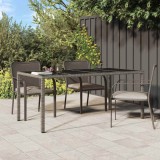 vidaXL Masă de grădină pentru dining Gri 190 x 90 x 75 cm Rattan poli