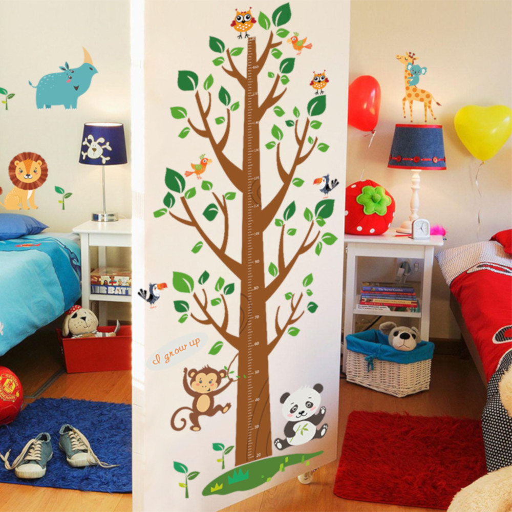 Sticker decorativ cu gradatie pentru inaltime Metru Jungle autocolant de  perete pentru camera copii | Okazii.ro