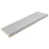 Cumpara ieftin Covorase pentru scari, 15 buc., 65x21x4 cm, margini dreptunghiulare argintii