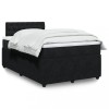 Gossi pat box spring cu saltea, negru, 120x200 cm, catifea