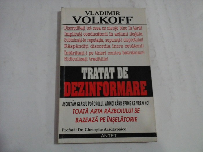 TRATAT DE DEZINFORMARE (ANTET) - VLADIMIR VOLKOFF