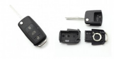 Carcasa cheie compatibila VW tip briceag 3 butoane foto