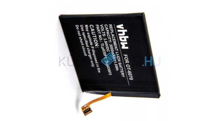 Baterie de telefon mobil VHBW Alcatel TLp030F1, TLp030F2 - 3000mAh, 3.84V, Li-polymer