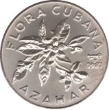 C11 CUBA 5 pesos 1981 /Argint, .999 /12 g /Orange Blossom/unc/ BU