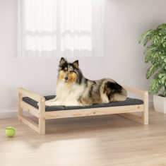 vidaXL Pat pentru câini, 95,5x65,5x28 cm, lemn masiv de pin