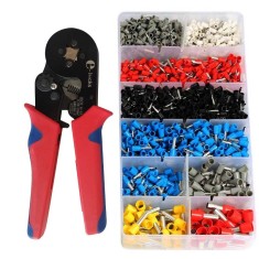 Set cleste pentru sertizare E-LOCKS, model HSC8 6-4A, cu patru falci + 1250 bucati terminale conductori