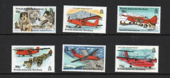 British Antarctic 1994 - Mijloace de transport, serie neuzata