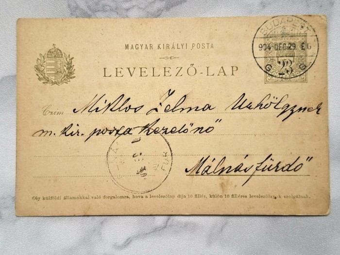 1904 - Malnas, intreg postal