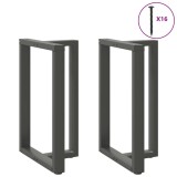 Cumpara ieftin Picioare de masă de bar &icirc;n formă de T, 2 buc., antracit, 60x35x(90-91) cm, oțel