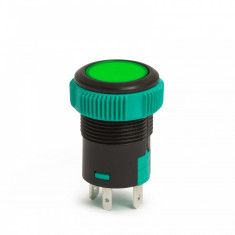 Intrerupator buton incorporabil 12V, LED Verde Best CarHome foto