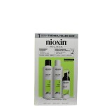 Set profesional impotriva ruperii Nioxin System 2 pentru par natural afectat de subtiere avansata: Sampon, 150 ml + Balsam, 150 ml + Tratament, 40 ml
