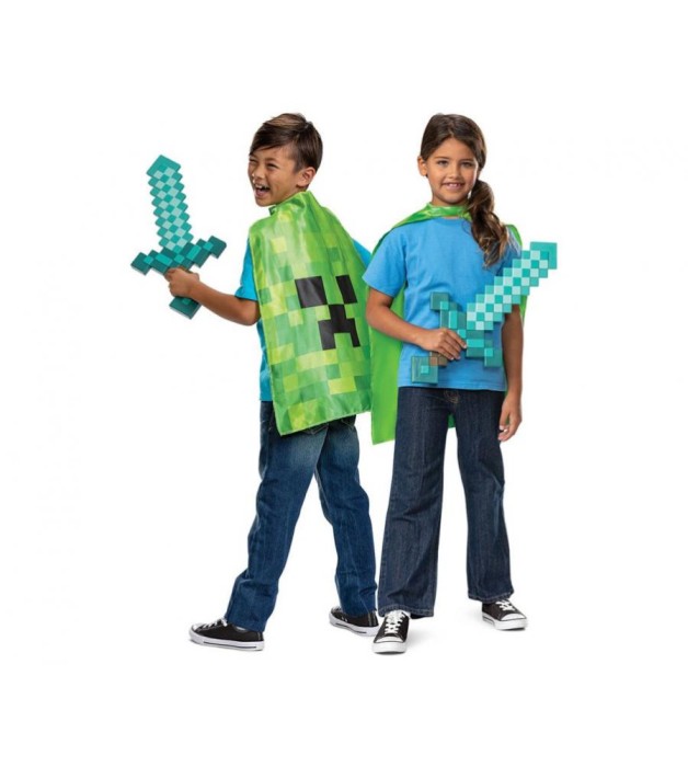 Set petrecere Minecraft pentru copii, sabie si pelerina