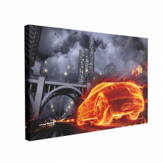 Tablou Canvas Car on Fire foto